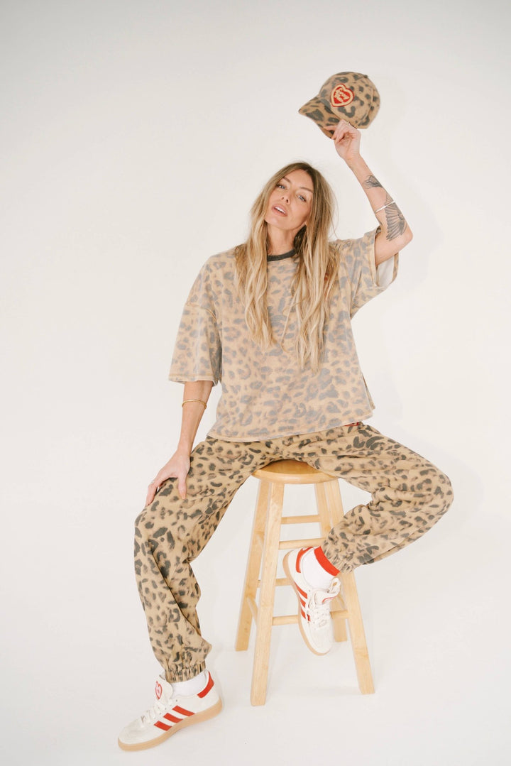 Sorry Mom Tee By Happy Little Mother - Leopard Print - Meadow Collectiveoversized tee