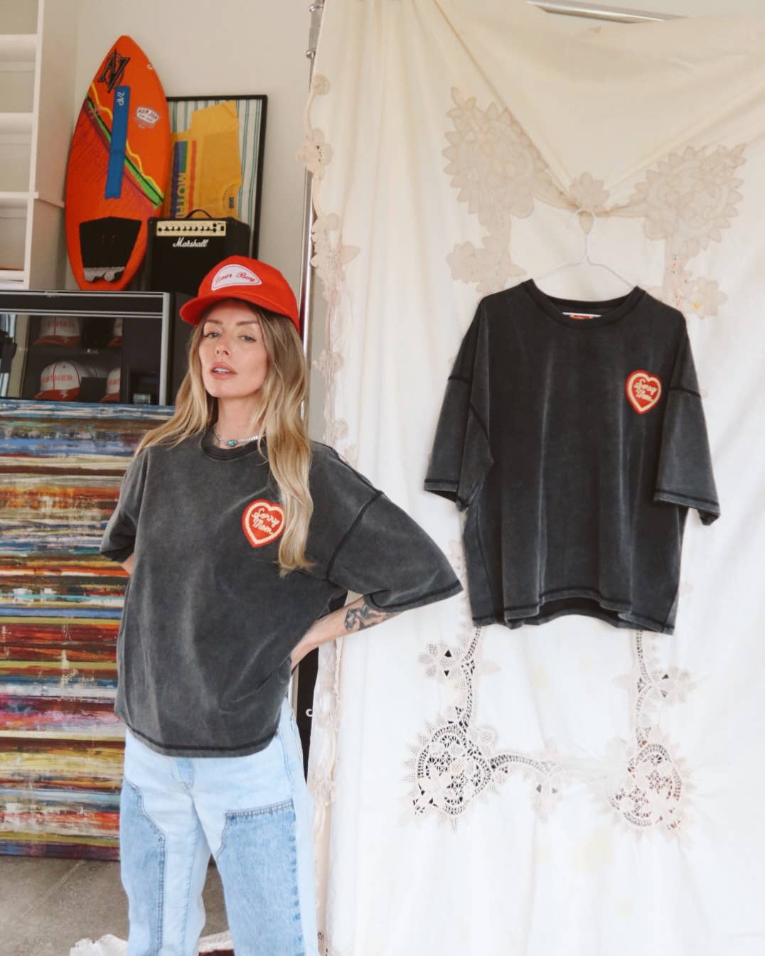 Sorry Mom Tee - Happy Little Mother - Meadow Collectiveoversized tee