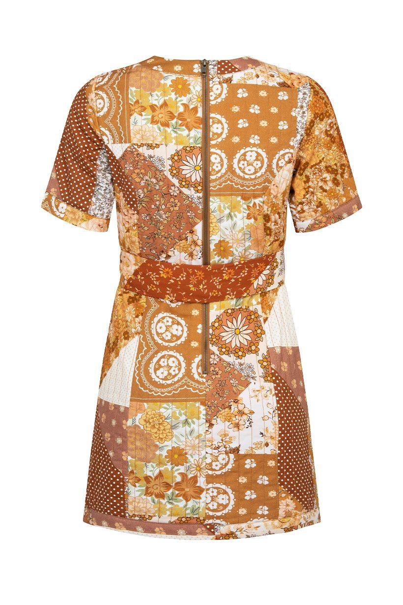 Spell Cha Cha Quilted Tunic Dress - Brown Sugar - Meadow Collective M Spell Cha Cha Quilted Tunic Dress - Brown Sugar - Meadow Collective M