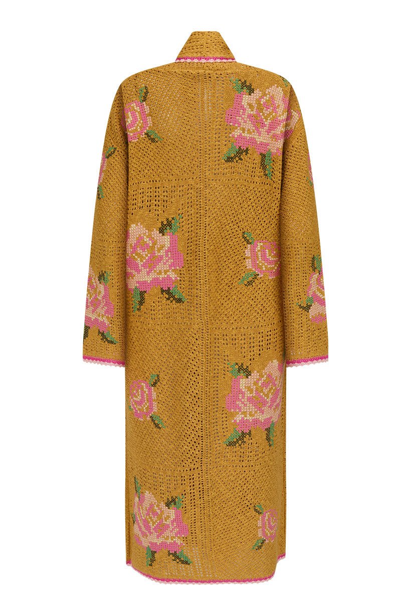 Spell Coastal Granny Maxi Cardigan - mustard - Meadow Collectivecardigan