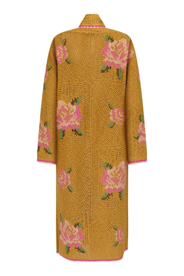 Spell Coastal Granny Maxi Cardigan - mustard - Meadow Collectivecardigan