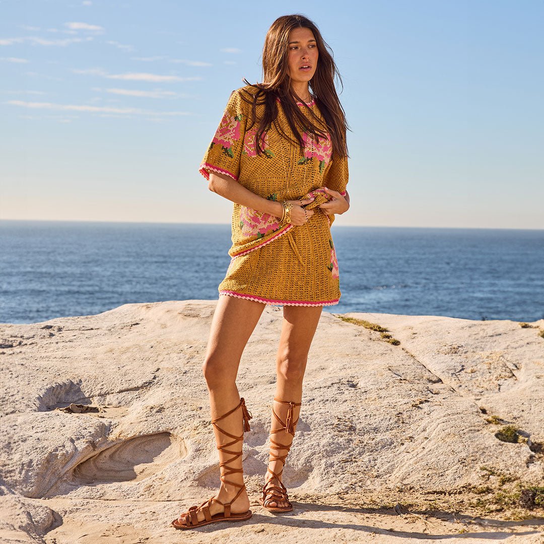 Spell Coastal Granny Mini Skirt - Mustard - Meadow Collectivemini skirt