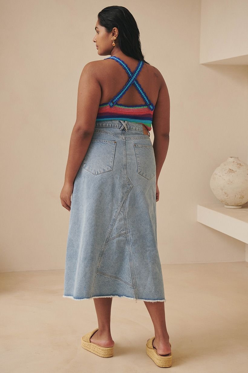 spell eve denim dress Spell | Dresses | Spell Euc Eve Sweetheart Denim Midi Dress Sz Small