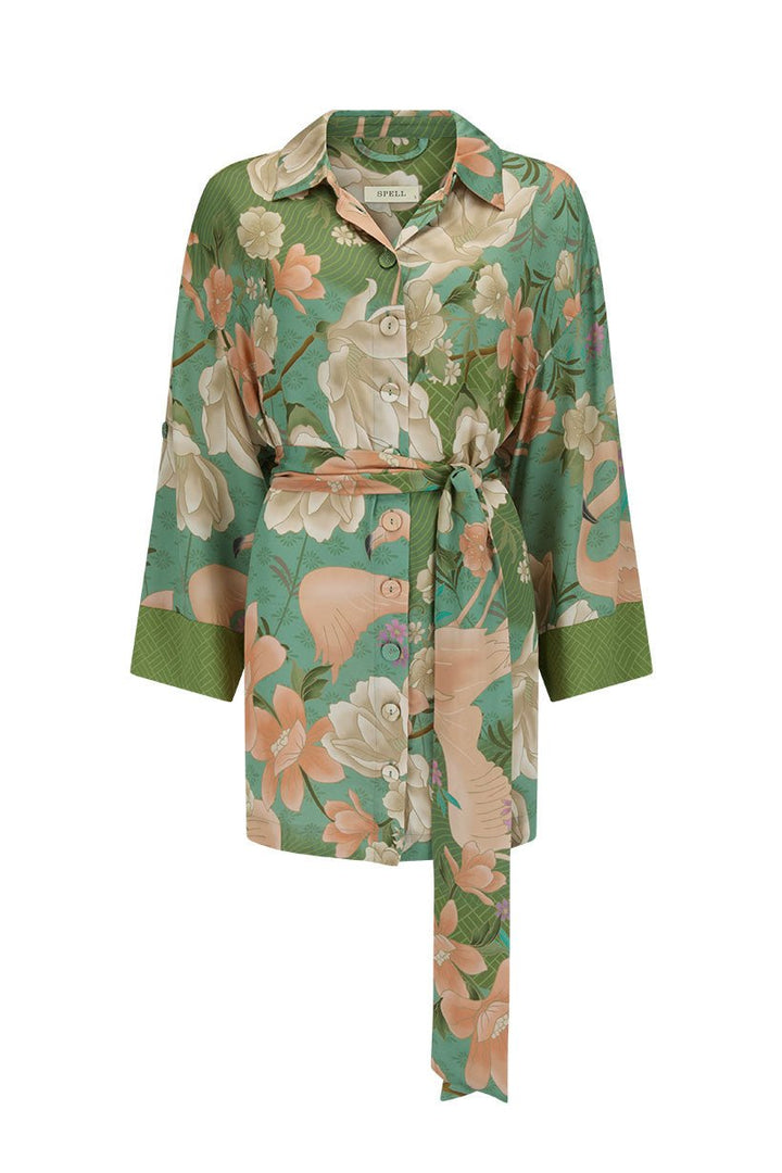 Spell Floridian Shirt Dress - Sage - Meadow Collectiveshirt dress