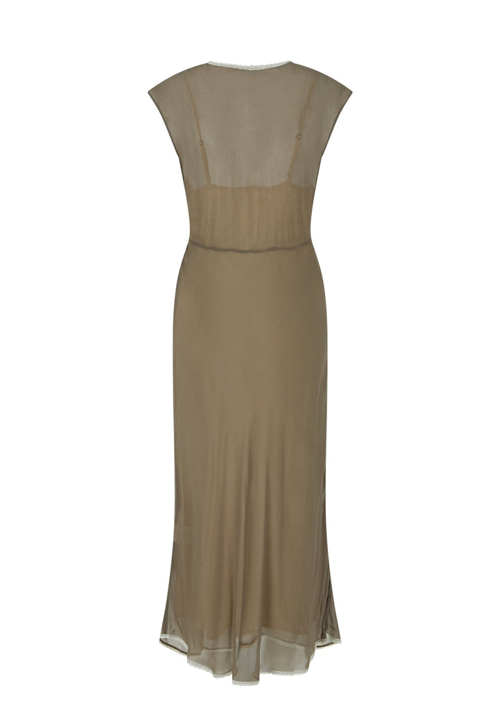 Spell Gillian Bias Slip- Ash - Meadow Collectivemidi dress