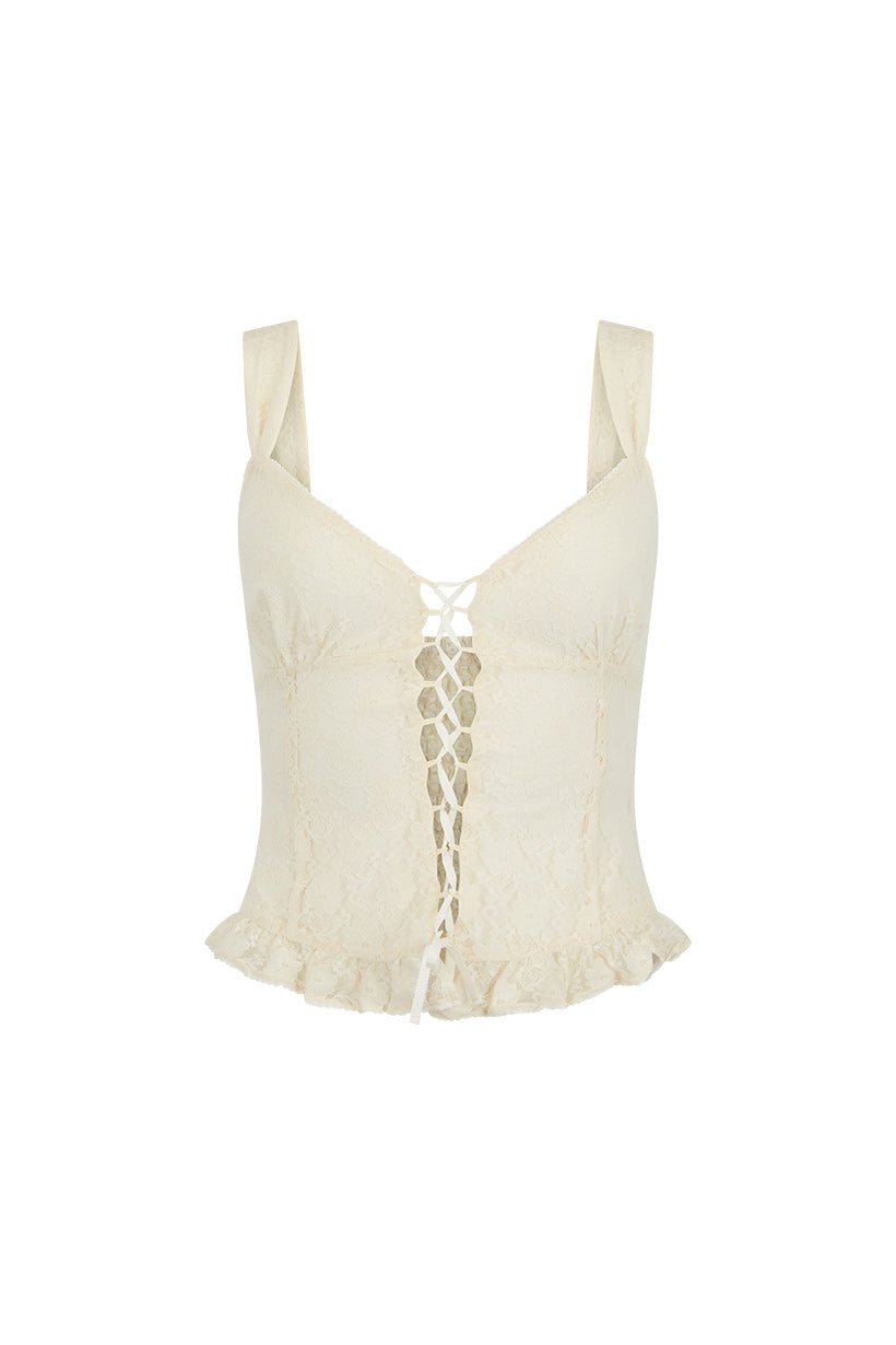 Spell Glastonbury Lace Cami - White - Meadow Collectivecamisole