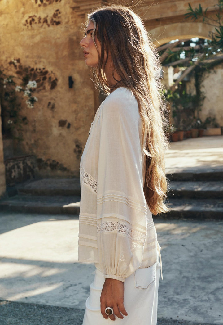 Spell Hera Lace Blouse - Macadamia - Meadow Collectiveblouse