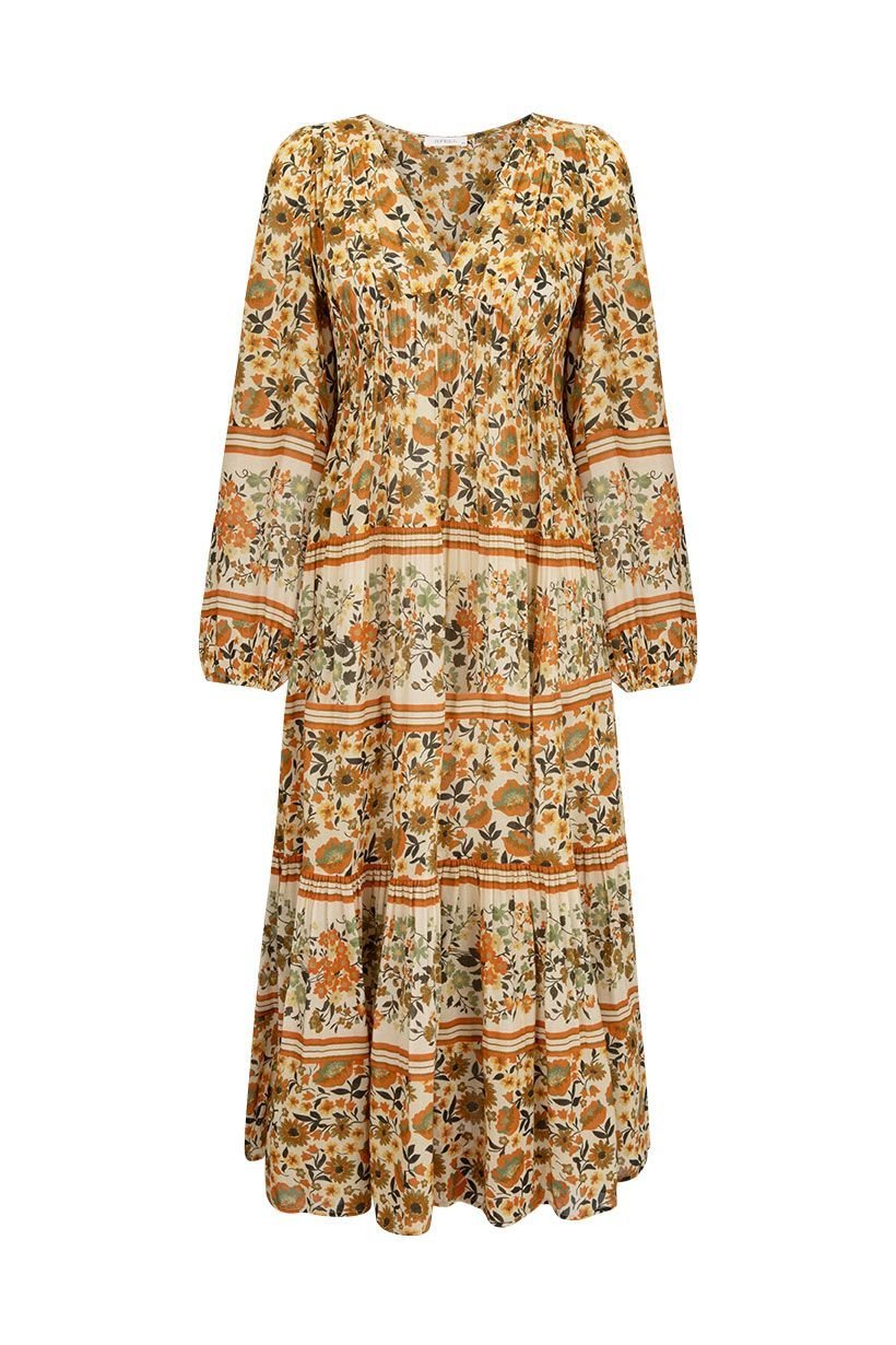Spell Impala Lily Midi Dress - Gold - Meadow Collective L Spell Impala Lily Midi Dress - Gold - Meadow Collective L