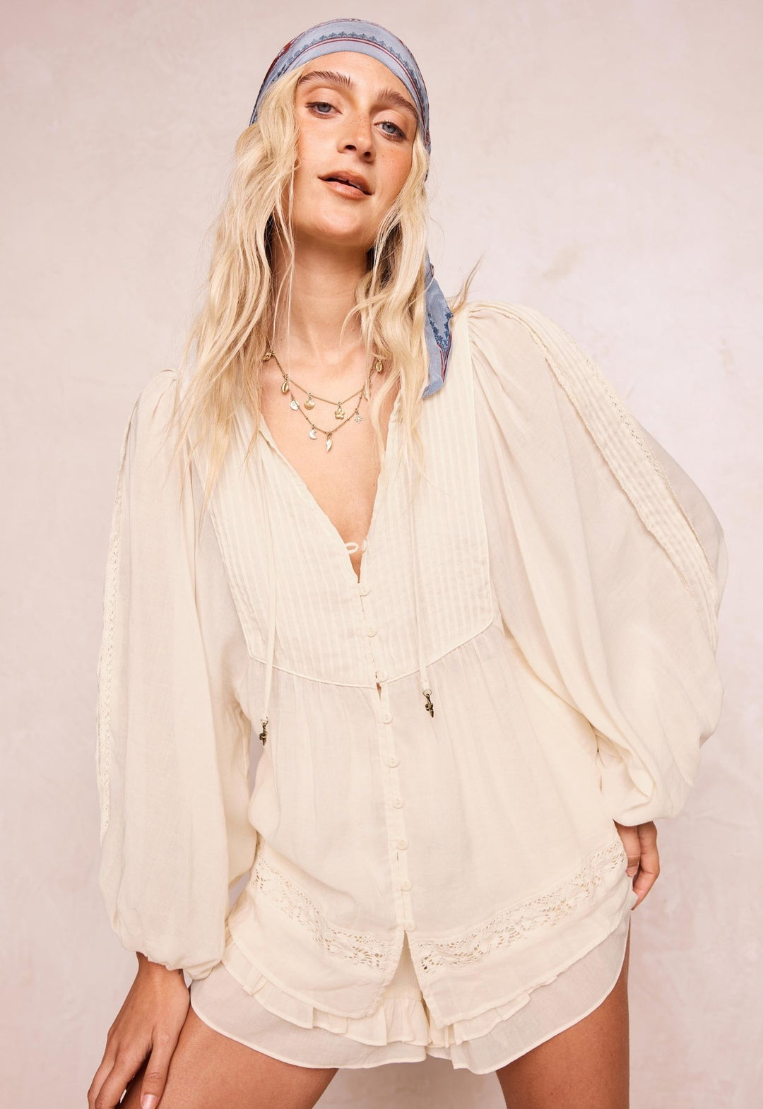 Spell Ines Boho Blouse - Light Sand - Meadow CollectiveTops