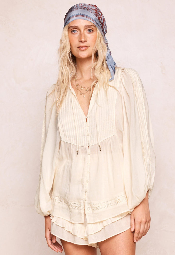 Spell Ines Boho Blouse - Light Sand - Meadow CollectiveTops
