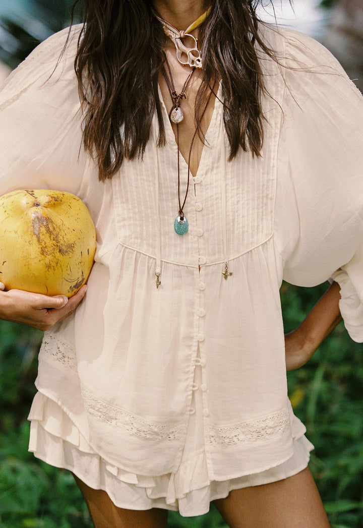 Spell Ines Boho Blouse - Light Sand - Meadow CollectiveTops