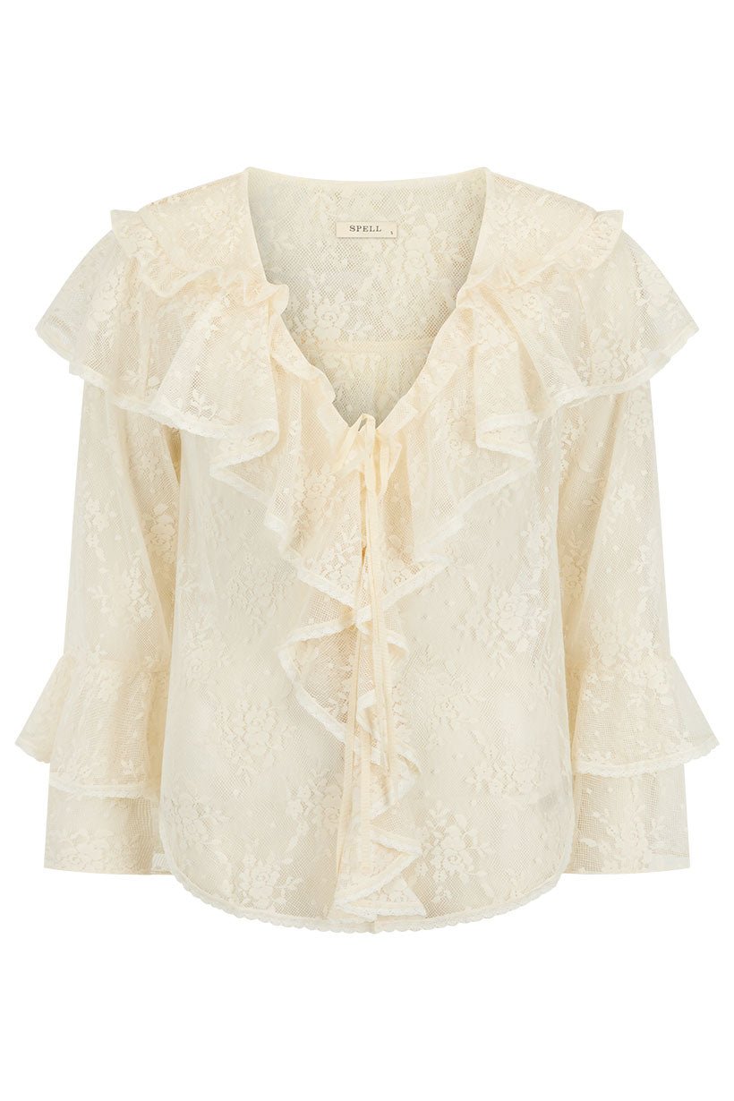 Spell Labyrinth Lace Blouse - Cloud Cream - Meadow Collectiveblouse