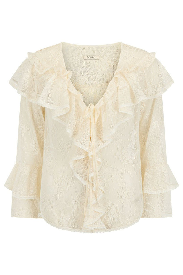 Spell Labyrinth Lace Blouse - Cloud Cream - Meadow Collectiveblouse