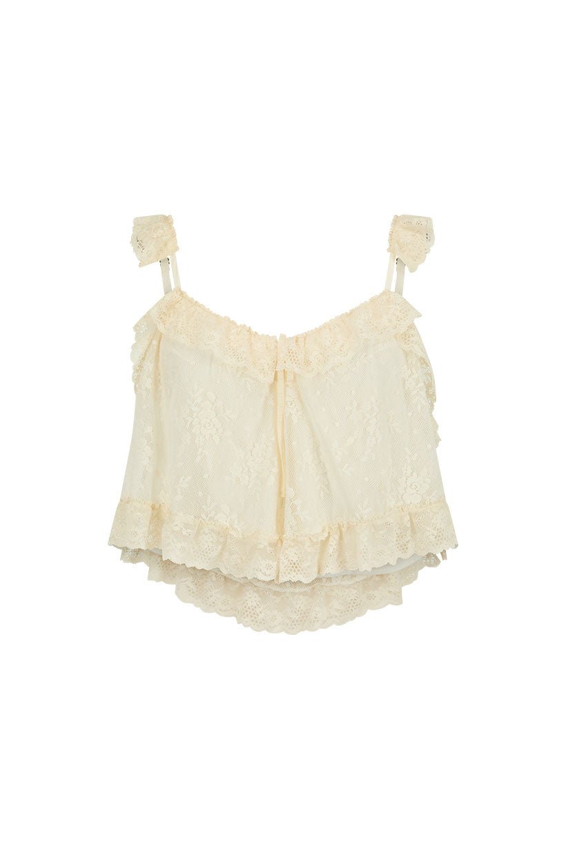 Spell Labyrinth Lace Cami - Cloud Cream - Meadow Collectivetank top