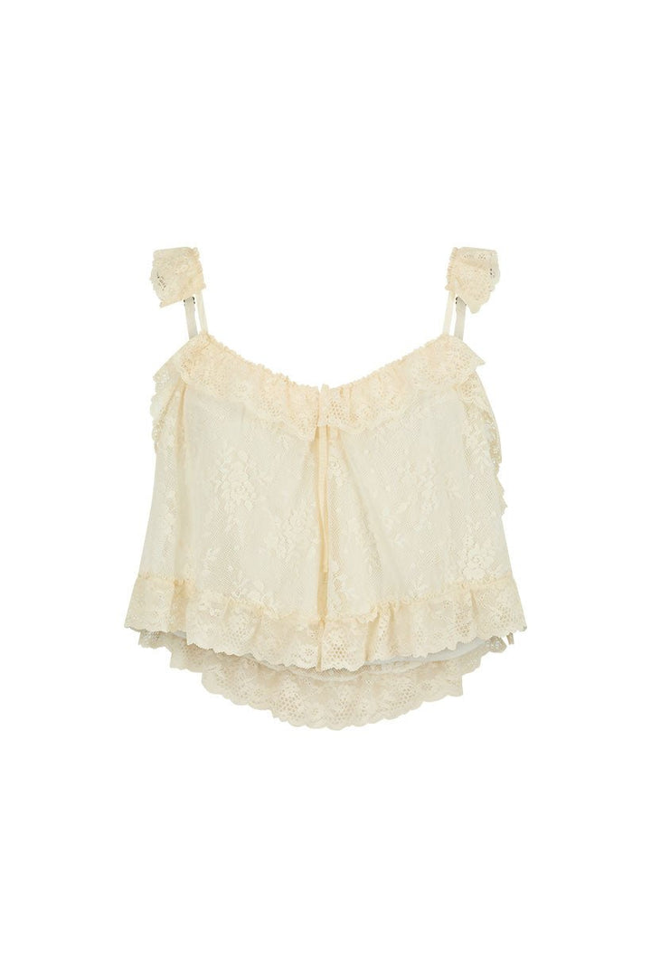 Spell Labyrinth Lace Cami - Cloud Cream - Meadow Collectivetank top