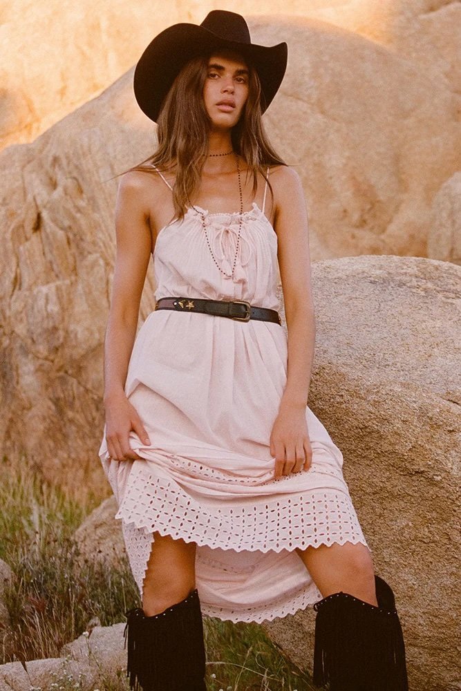 Spell Dresses | Spell Designs Love In The Afternoon Lace Maxi Strappy Dress Organic Cotton Sz L | Color: Pink | Size: L | Mabelleboheme's Closet Spell Dresses | Spell Designs Love In The Afternoon Lace Maxi Strappy Dress Organic Cotton Sz L | Color: Pink | Size: L | Mabelleboheme's Closet