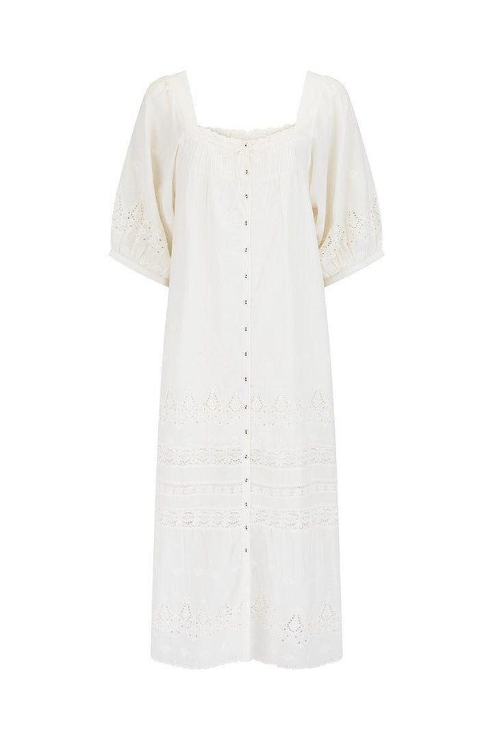 Spell Maiden Lace Midi Dress - Antique White - Meadow Collectivemidi dress