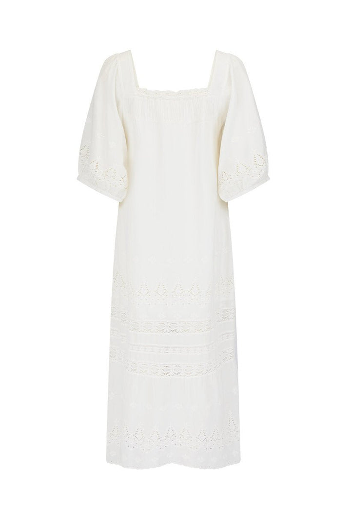 Spell Maiden Lace Midi Dress - Antique White - Meadow Collectivemidi dress