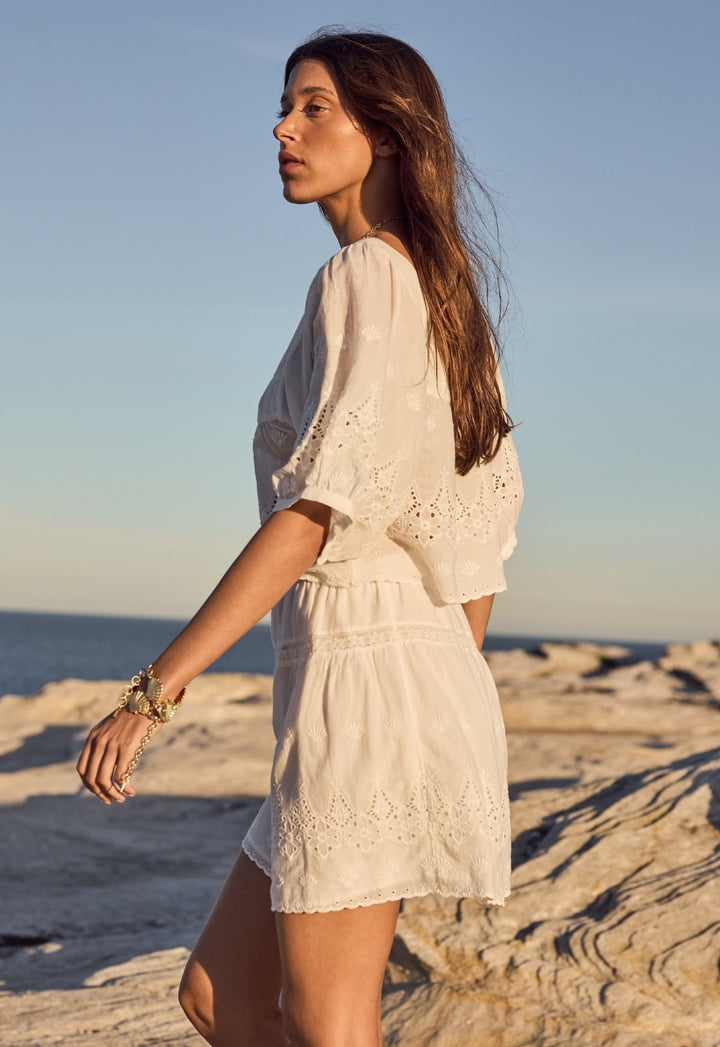 Spell Maiden Lace Mini Skirt - Antique White - Meadow Collectivemini skirt