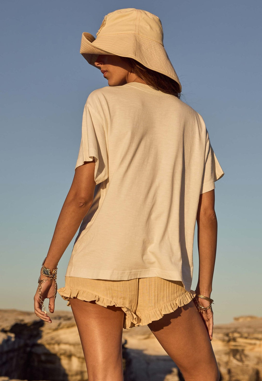 Spell Mermaid Cove Appliqué Tee - White Sands - Meadow Collectiveoversized tee