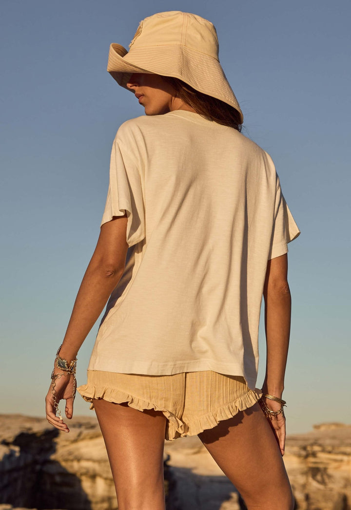 Spell Mermaid Cove Appliqué Tee - White Sands - Meadow Collectiveoversized tee