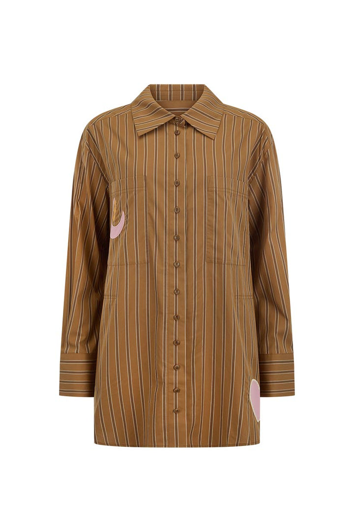Spell Off Duty Shirt - Caramel Cafe - Meadow Collectivebutton down shirt