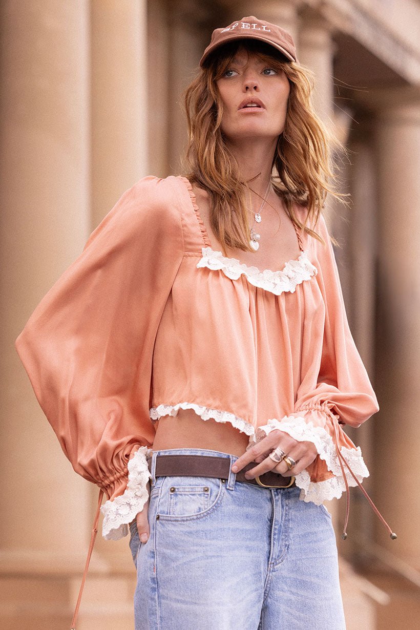 Spell Poison Peach Blouse - Meadow Collectiveblouse