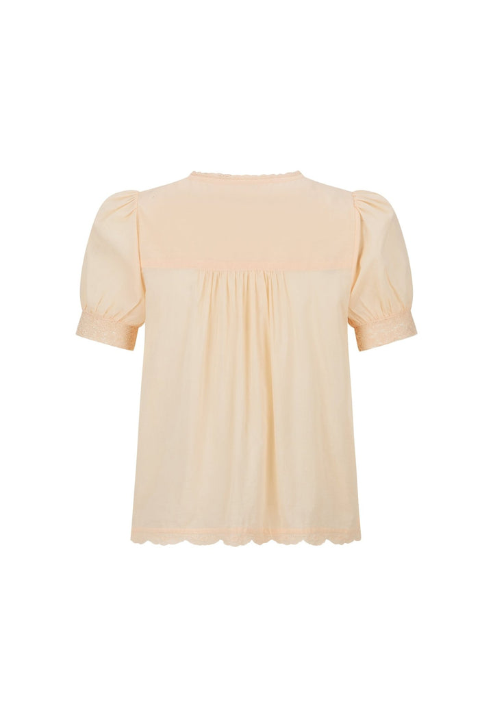 Spell Prairie Short Sleeve Blouse- Apricot - Meadow Collectivebutton down Top