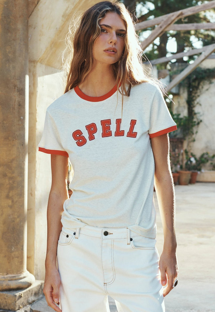 Spell Roomie Shrunken Sports Tee - Sand - Meadow Collectivet shirt