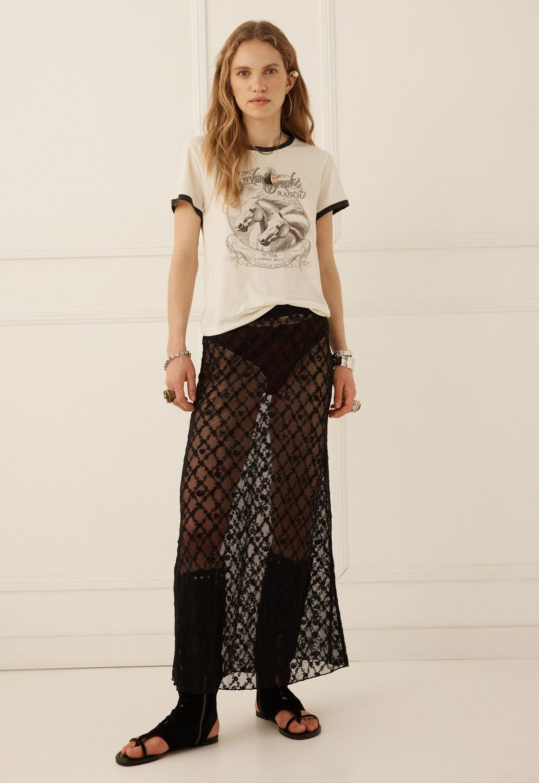 Spell Serpent Lace Maxi Skirt- Noir - Meadow CollectiveMaxi Skirt
