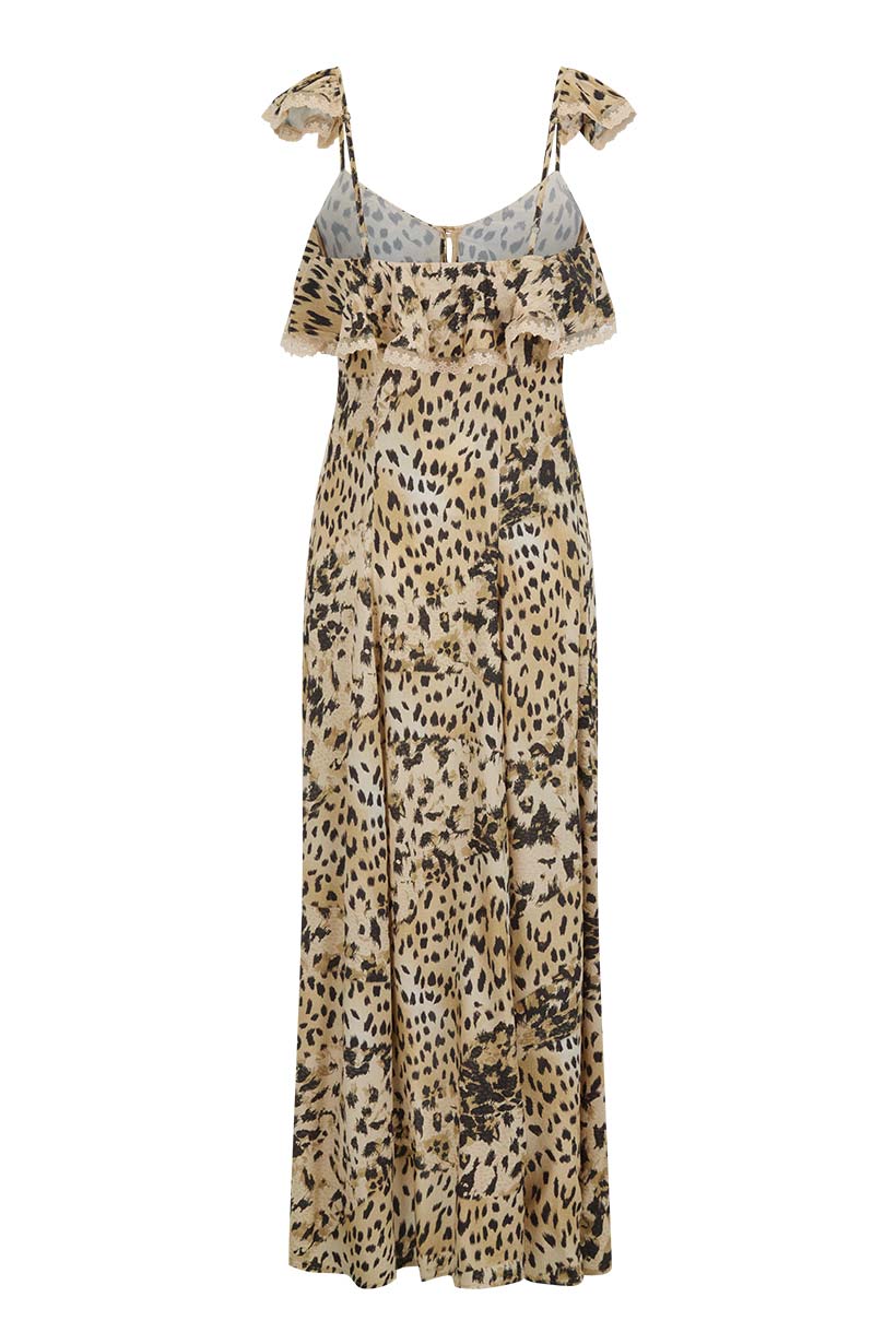 Spell Snow Leopard Strappy Gown - Meadow CollectiveMaxi Dress