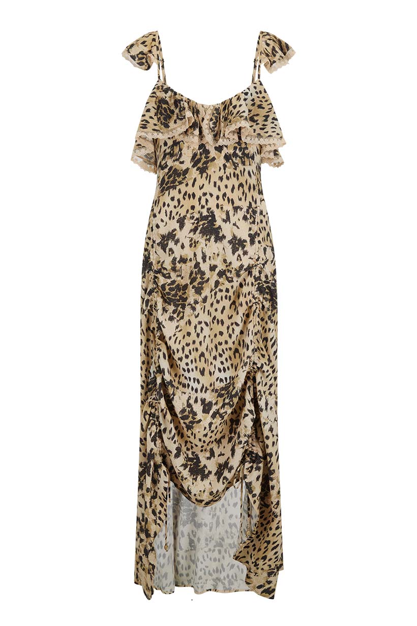 Spell Snow Leopard Strappy Gown - Meadow CollectiveMaxi Dress