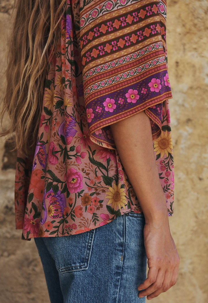 Spell Swan Lake Short Sleeve Blouse - Lilac Rose - Meadow Collectiveblouse