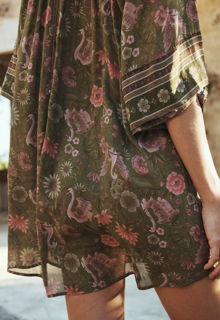 Spell Swan Lake Tunic Dress - Sage - Meadow Collectivemidi dress