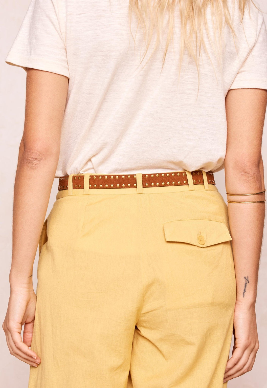 Spell Tempest Studded Suede Belt - Tan - Meadow CollectiveAccessories