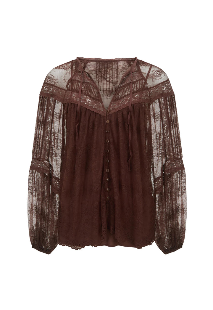 Spell Teodora Lace Blouse Fudge - Meadow Collectiveblouse