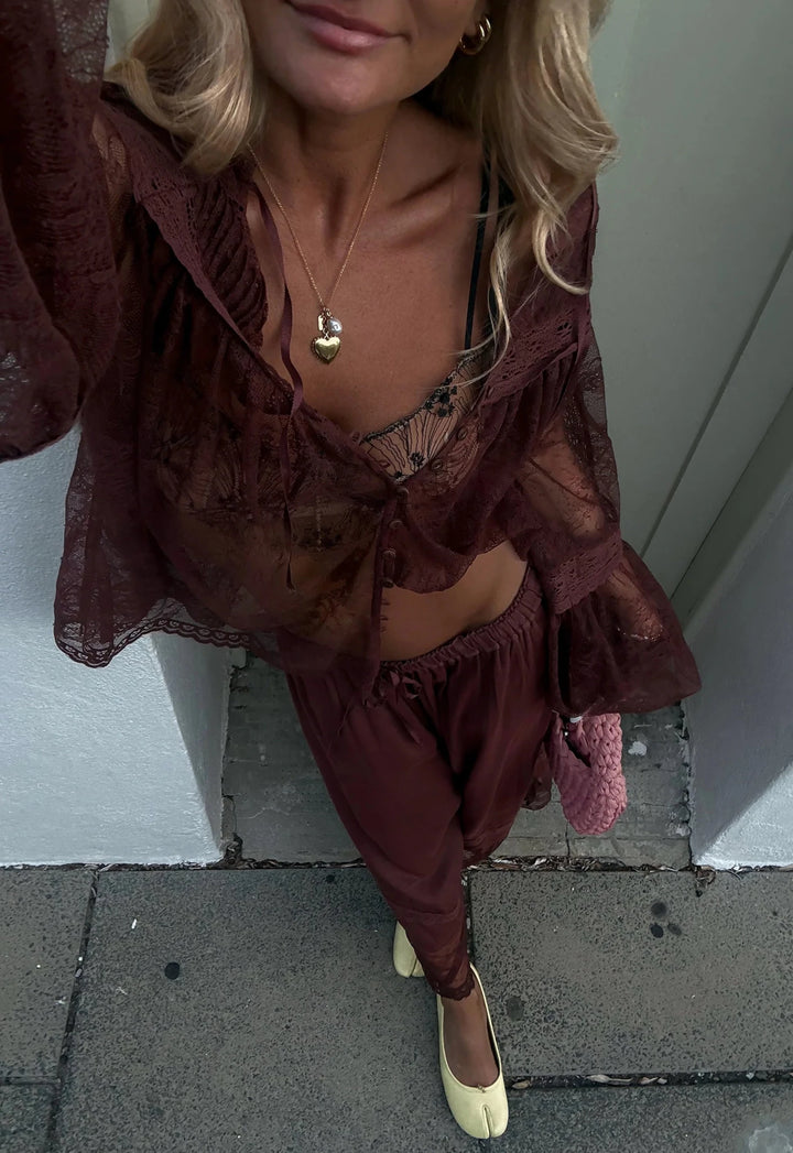 Spell Teodora Lace Blouse Fudge - Meadow Collectiveblouse