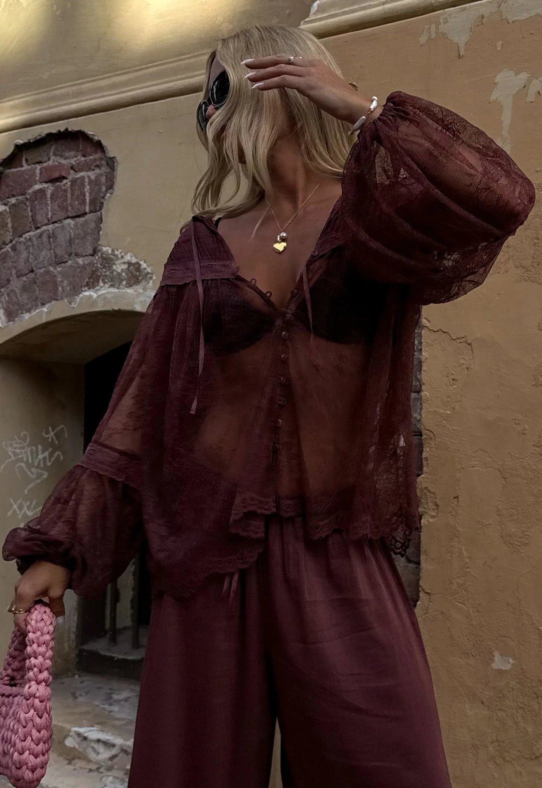 Spell Teodora Lace Blouse Fudge - Meadow Collectiveblouse