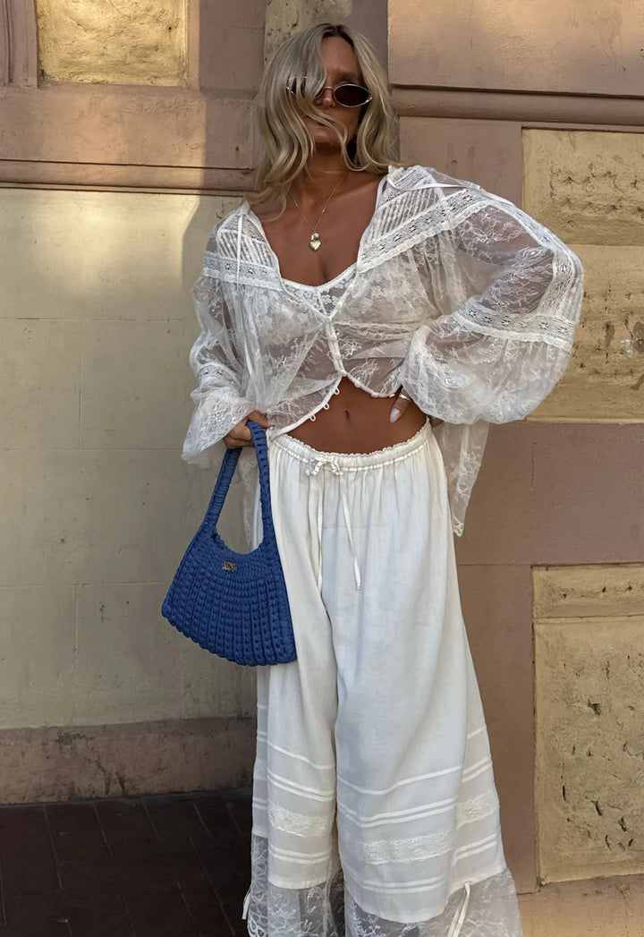 Spell Teodora Lace Pantaloon in Sea Salt - Meadow CollectivePants