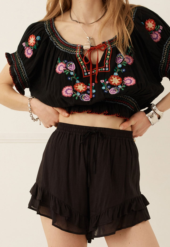 Spell Teodora Short- Onyx - Meadow CollectiveShorts