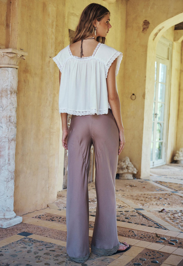 Spell Vina Lace Bias Pant - Fossil - Meadow CollectivePants