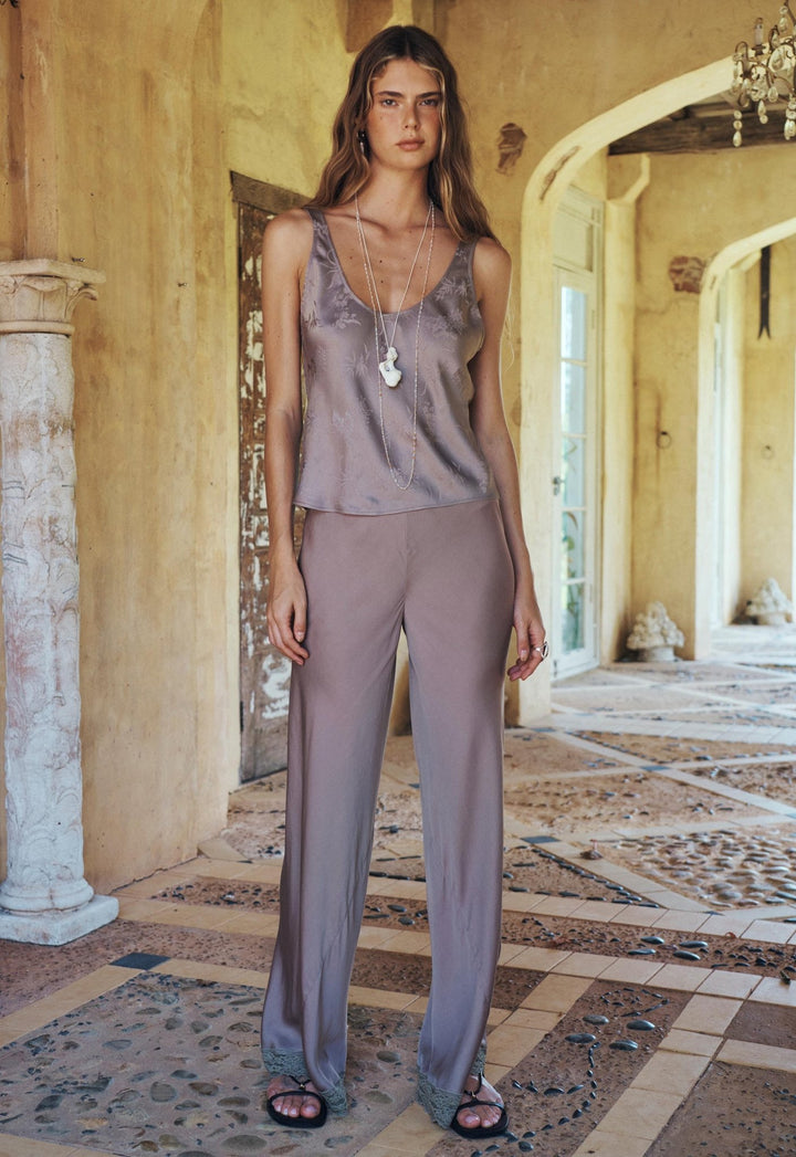Spell Vina Lace Bias Pant - Fossil - Meadow CollectivePants