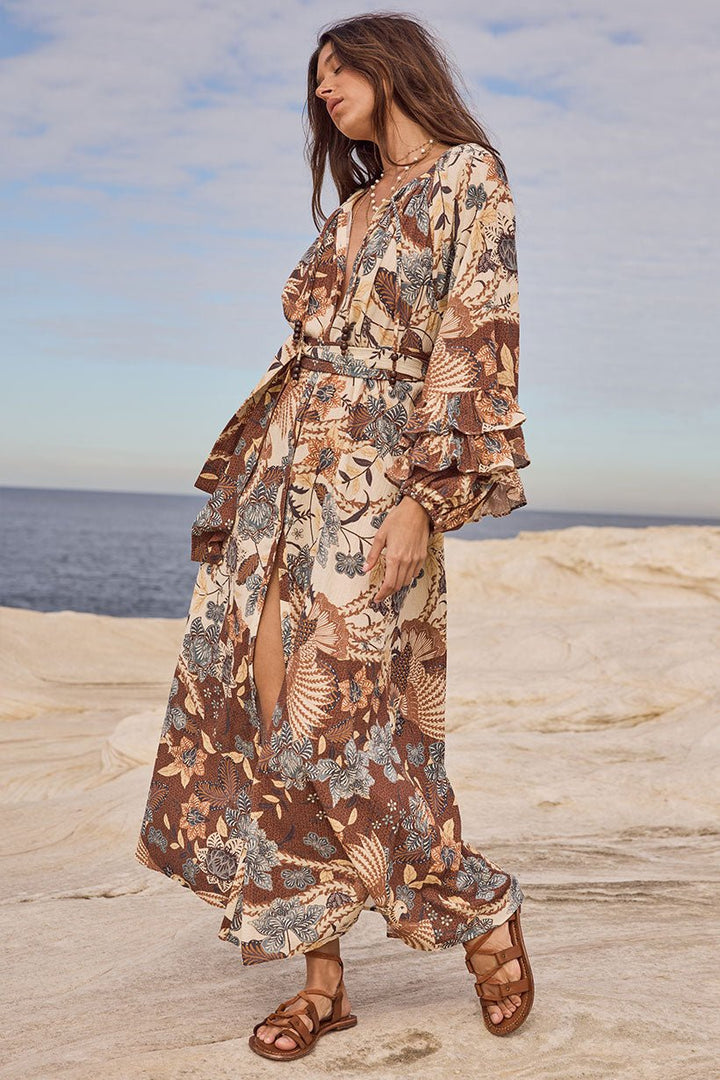 Spell Volcano Goddess Gown - Coconut - Meadow Collectivecaftan