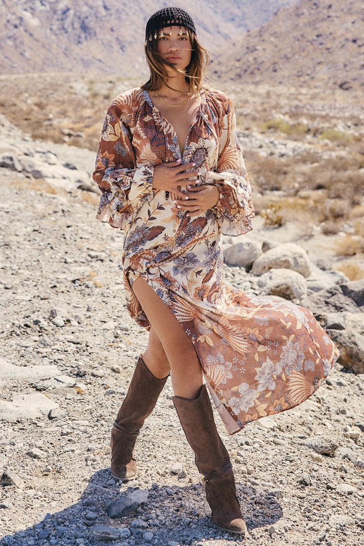 Spell Volcano Goddess Gown - Coconut - Meadow Collectivecaftan