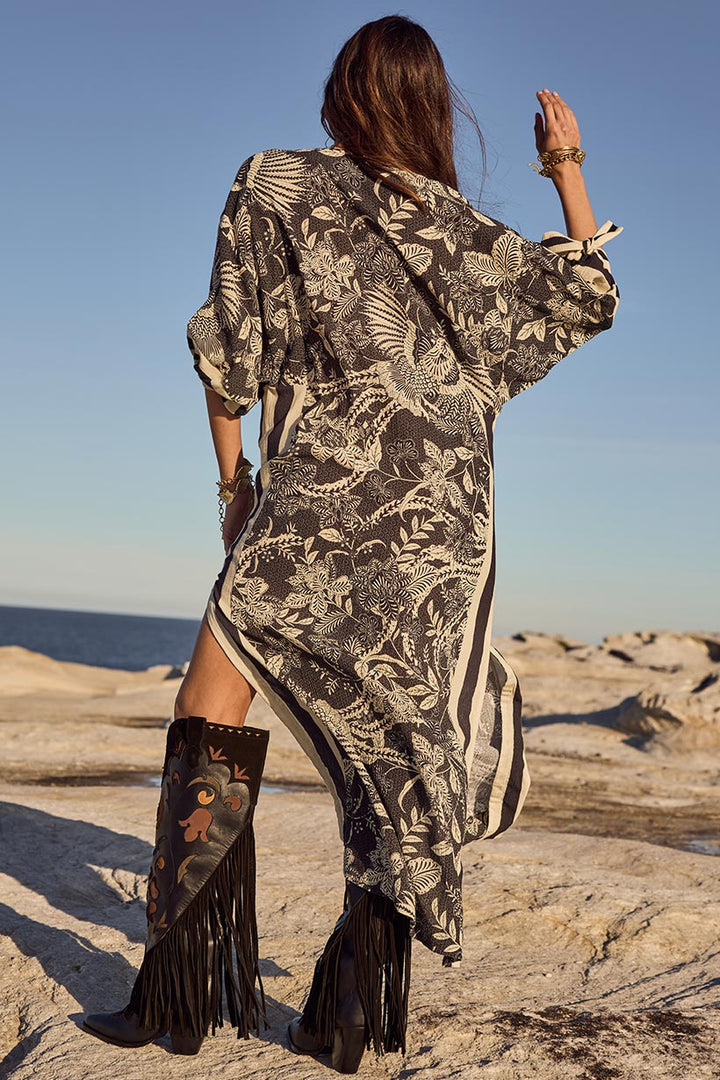 Spell Volcano Goddess Kaftan - Liquorice - Meadow Collectivecaftan