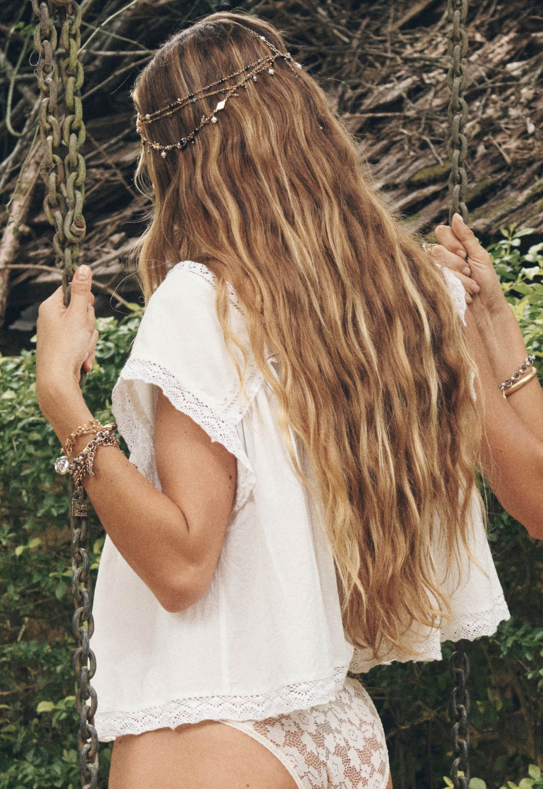 Spell Young At Heart Crop Blouse - Antique White - Meadow Collectiveblouse