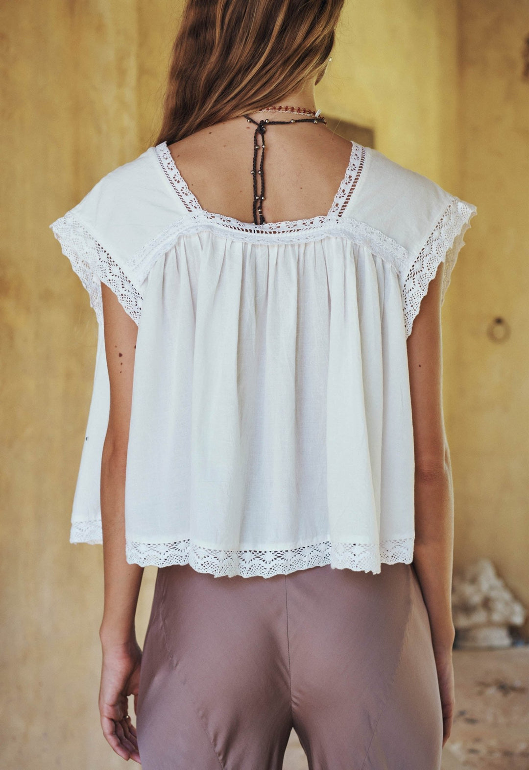 Spell Young At Heart Crop Blouse - Antique White - Meadow Collectiveblouse