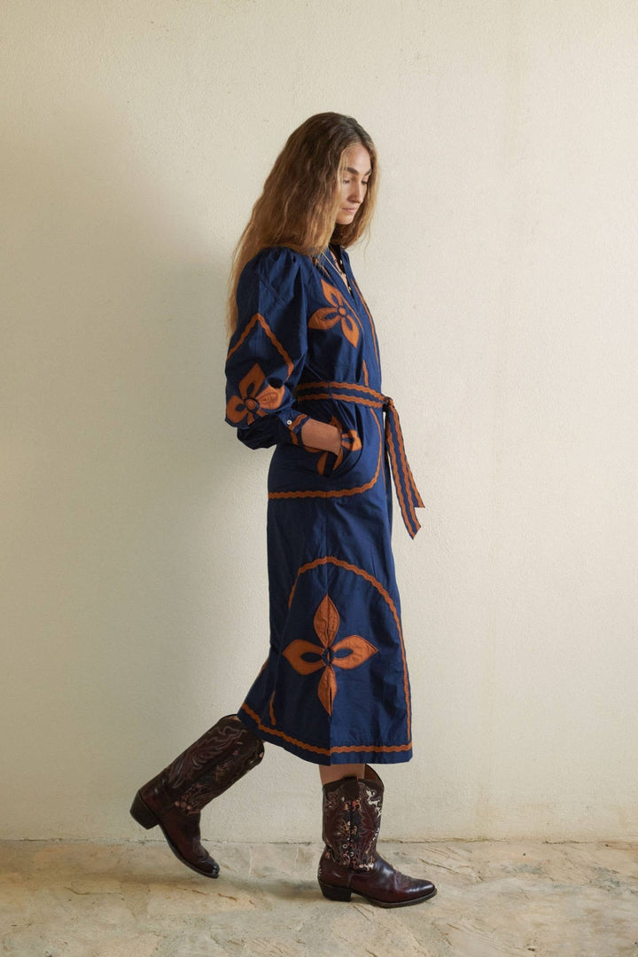 Susan Navy Midi Dress - Meadow Collectivemidi dress