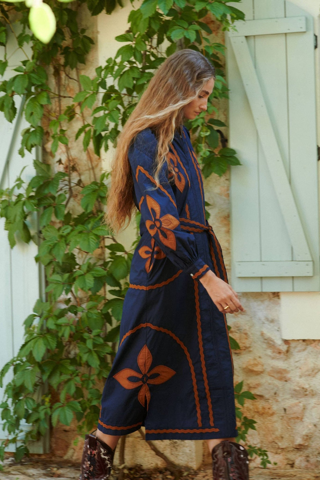 Susan Navy Midi Dress - Meadow Collectivemidi dress