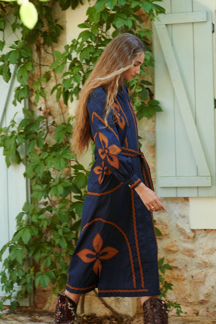 Susan Navy Midi Dress - Meadow Collectivemidi dress